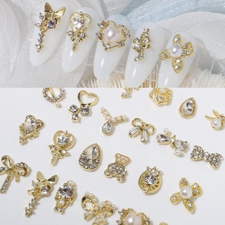 Set 10 charm trang trí móng cực xinh,charm nơ,charm gấu