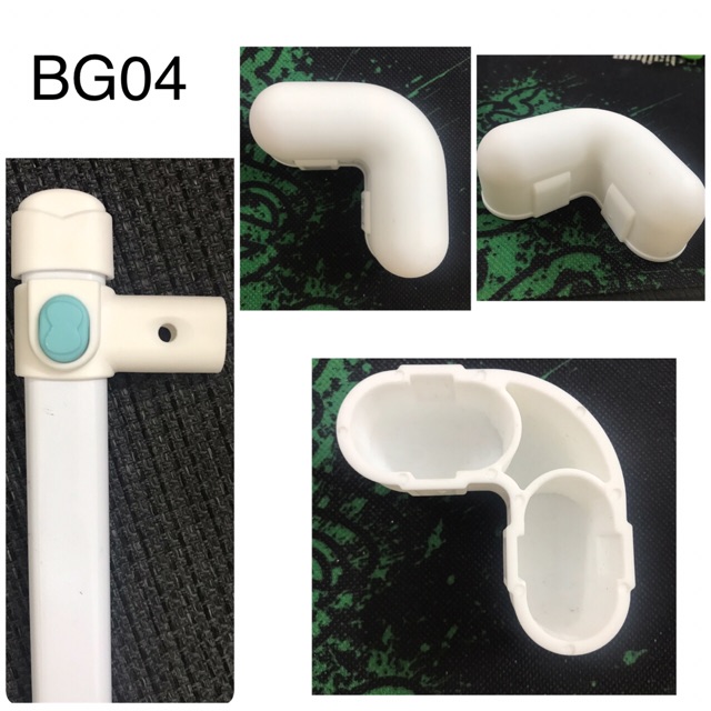 PHỤ KIỆN THANH CHẮN GIƯỜNG BABY SMILES (chụp góc, nút bấm)