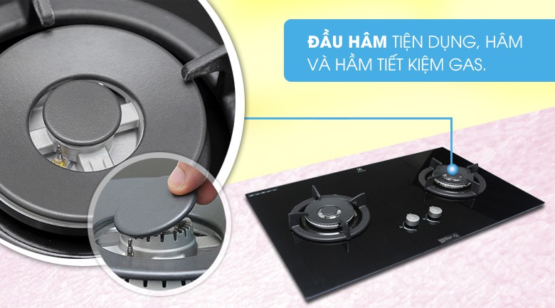 Bếp gas âm Electrolux EGT8028CK-trưng bày97- 99%-bảo hành 12thang chính hãng+Tặng Dây gas