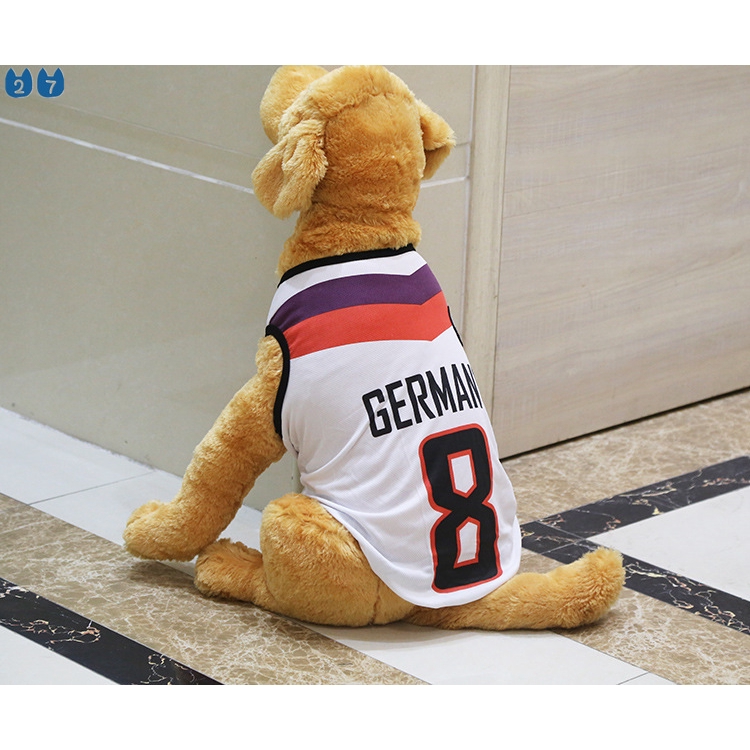 Áo trang phục đội tuyển đá banh dành cho chó 3XL 4XL 5XL 6XL