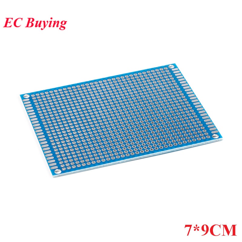 Bảng Mạch Breadboard Hai Mặt Màu Xanh Dương 2 * 8cm 3 * 7cm 4 * 6cm 5 * 7cm 7 * 9cm 2.54mm