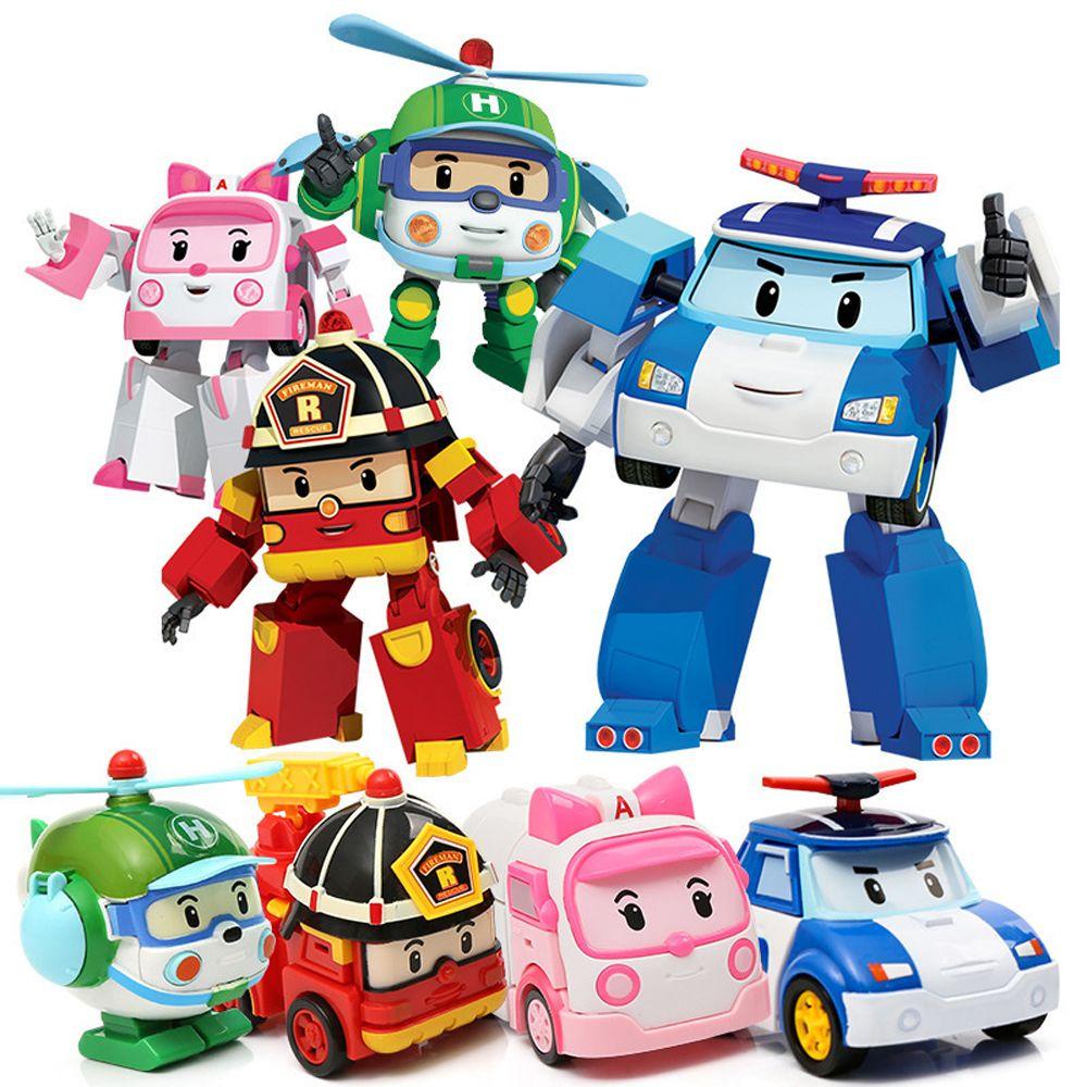 Mô Hình Nhân Vật Robocar Poli Biến Hình Hoạt Hình Phong Cách Hàn Quốc Cho Bé