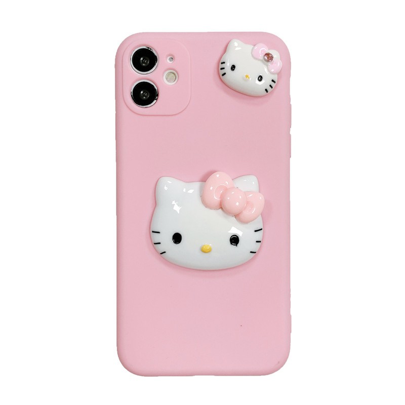 OPPO A53 A91 A12 A71 K A37 R7 Lite F1S F5 F7 Reno 5 3 A7 A1K A92 A94 Case Soft Adorable Kitty with Strap