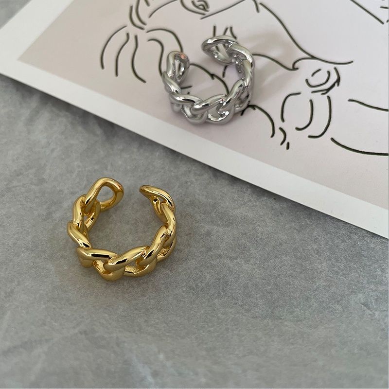 Nhẫn đeo tay kim loại thiết kế đơn giản phong cách thời trang hip hop