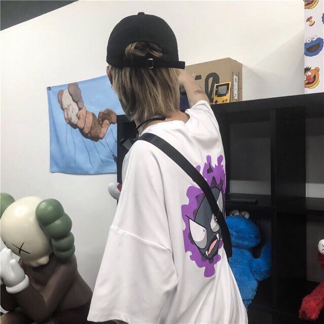 Áo thun tay lỡ unisex in TÍM hottrend