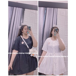 Đầm babydoll cây kem - bigsize 60-90kg .