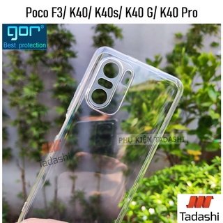 Ốp Lưng Dẻo Gor Redmi K40/ K40s/ K40 Pro/ K40 Gaming, Poco F3/ F3 Pro Trong Suốt, Có Gờ Bảo Vệ Camera - Chính Hãng GOR
