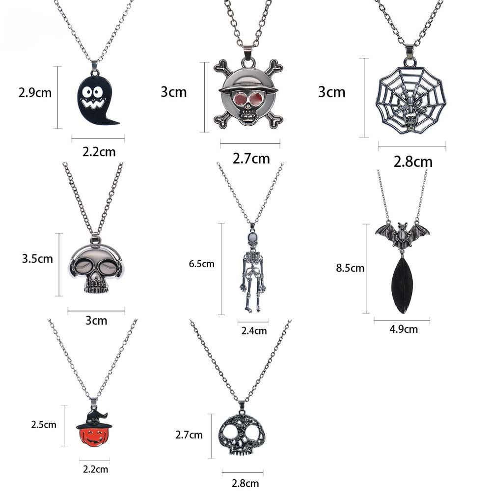 Vòng cổ mặt hình dơi / đầu lâu / bí ngô phong cách Halloween sáng tạo cho nam và nữ