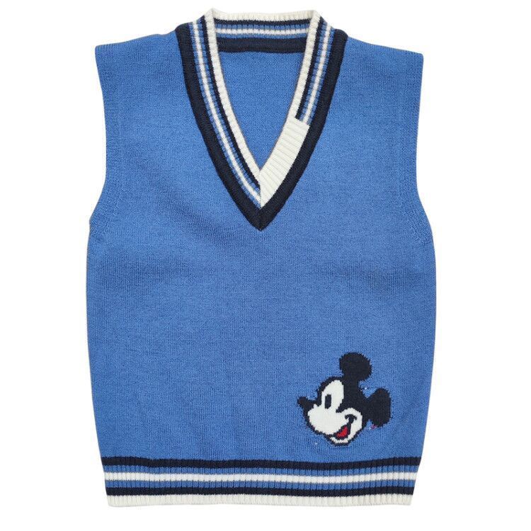 Áo sweater Dệt Kim Không Tay Phong Cách Thời Trang Xuân Thu Mới Cho Bé Trai Và Bé Gái