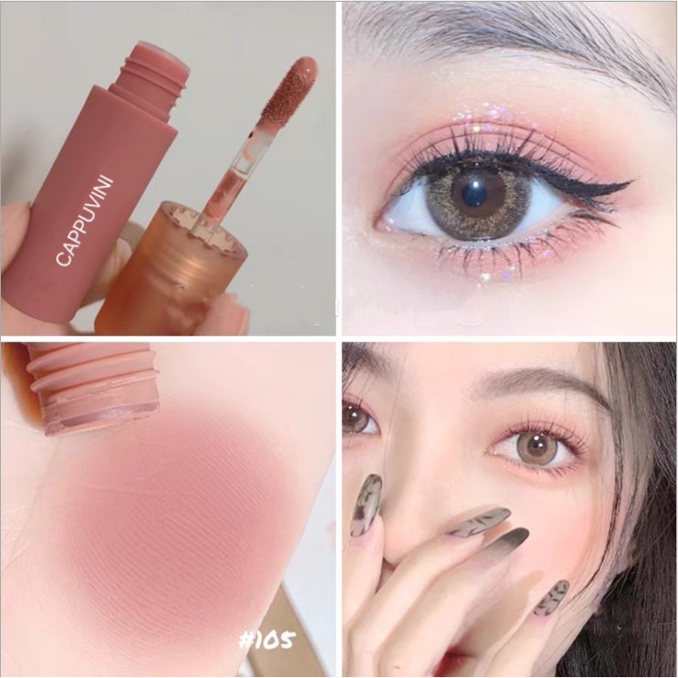 (Hàng Mới Về) Phấn mắt Cappuvini Dạng Lỏng Lâu Trôi Trang Điểm Tự Nhiên+Kem Má Hồng | BigBuy360 - bigbuy360.vn