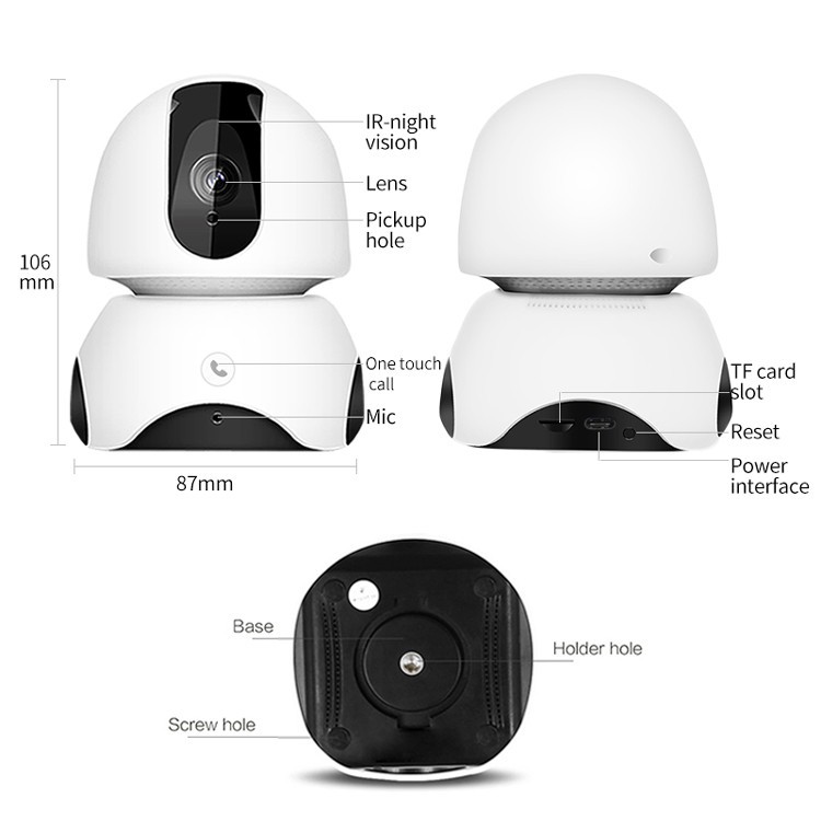 Camera IP Giám sát Chế độ ban đêm góc rộng 1080P HD Tự động theo dõi wifi không dây mạng camera quan sát | BigBuy360 - bigbuy360.vn