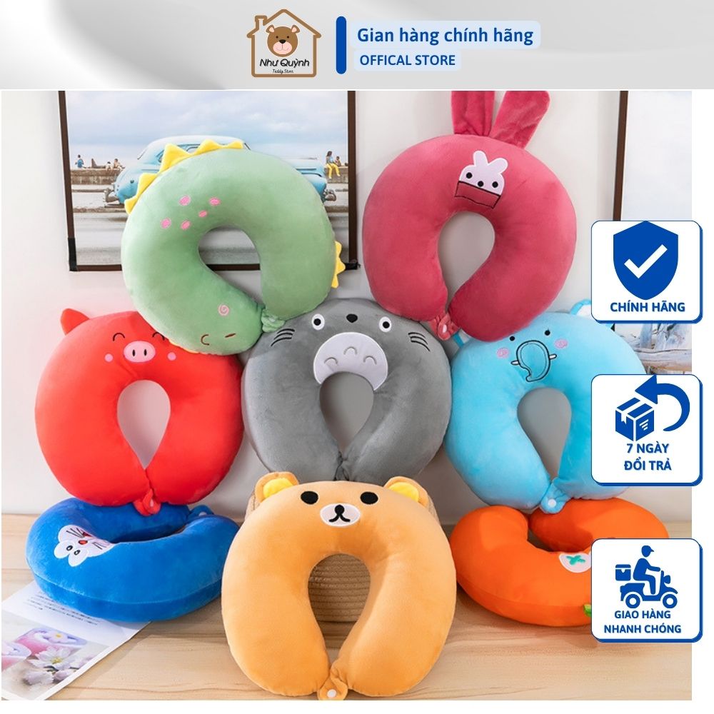Gối Chữ U Kê Cổ, Gối Kê Cổ Chống Đau Mỏi Vai Gáy Văn Phòng, Đi Máy Bay, Du Lịch Nhiều Màu