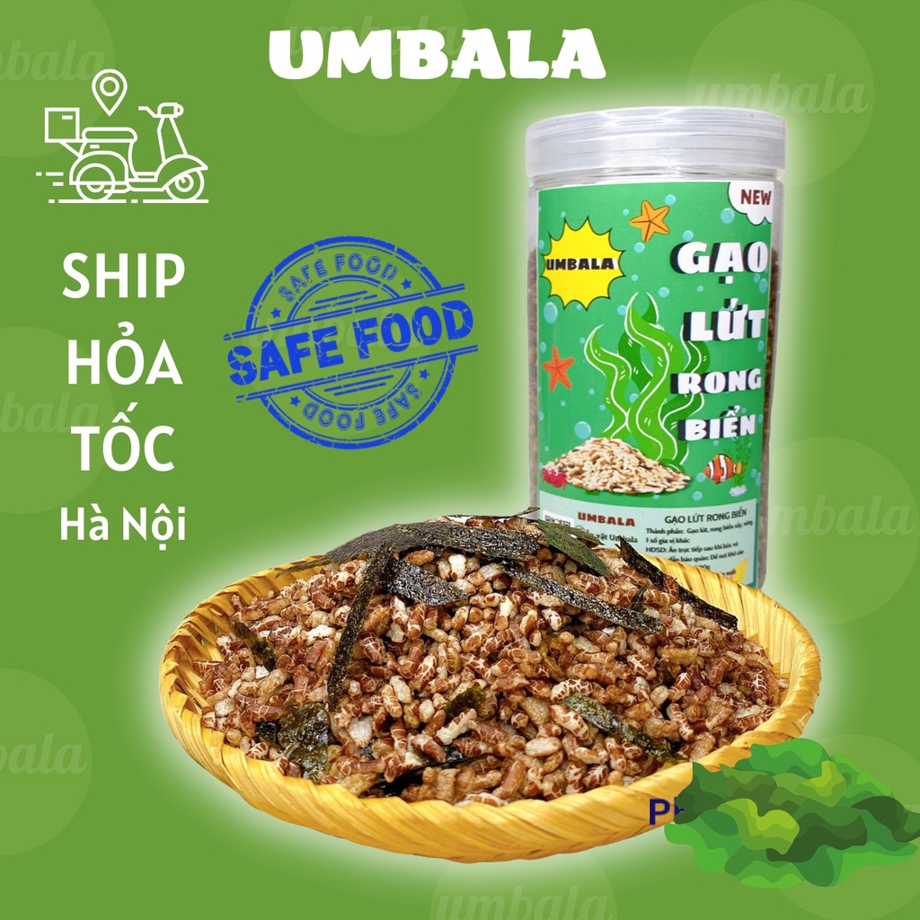 Gạo lứt rong biển 300g ăn vặt Umbala giòn tan siêu rẻ siêu ngon