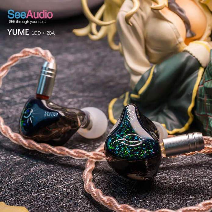 Tai nghe SeeAudio Yume - Hàng chính hãng | 1DD+2BA, 2pin-3.5mm, Âm thanh thoáng đãng,