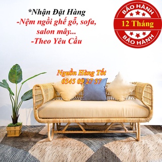 Đệm Ngồi Ghế Sofa Mây TIDUS - Nhận May Đệm Ghế Gỗ Theo Yêu Cầu.