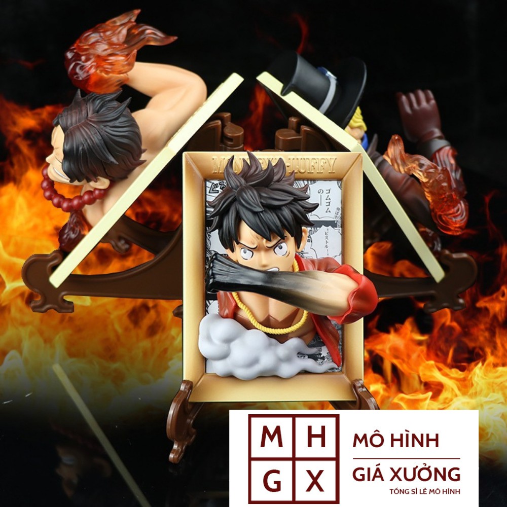 Mô hình One Piece Khung Ảnh 3D Ace siêu ngầu cao 12cm + đồ tặng kèm, figure mô hình one piece , mô hình giá xưởng