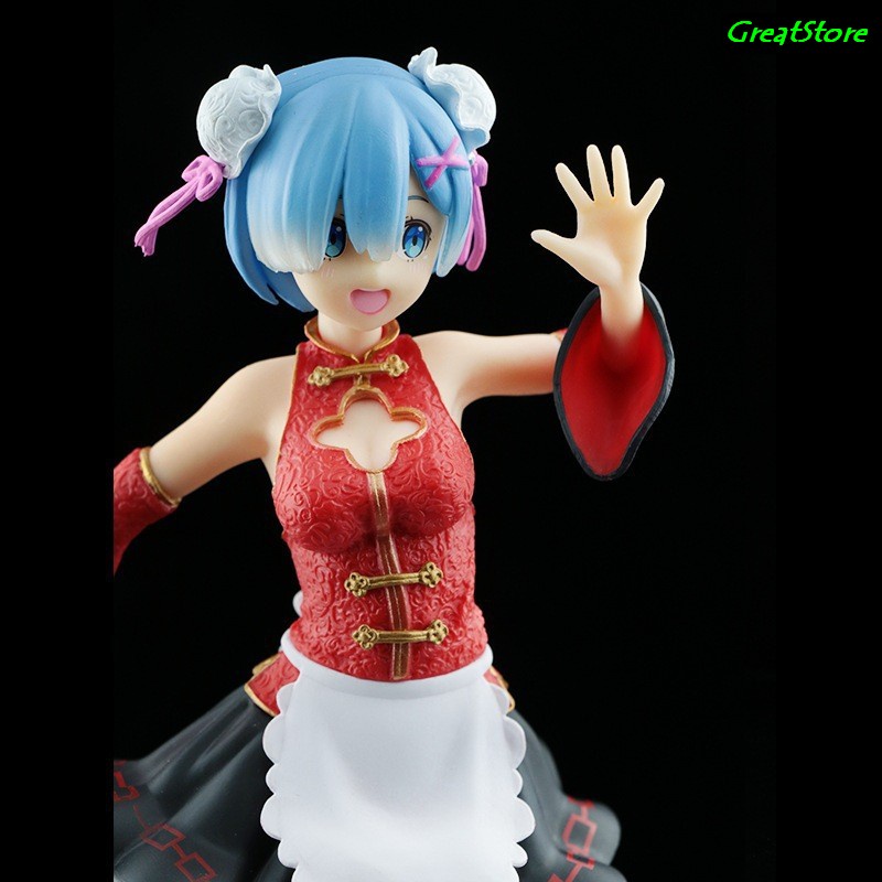 Mô hình Anime Rem trong RE Zero phiên bản sườn xám cô phục vụ 23cm figure 1/7 scale