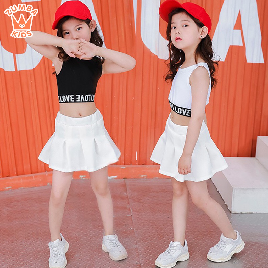 Áo Croptop trẻ em | Áo Croptop ba lỗ  đen cho trẻ em