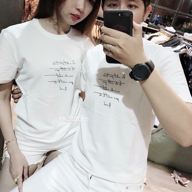 Áo thun cặp nam nữ thơid trang 1000