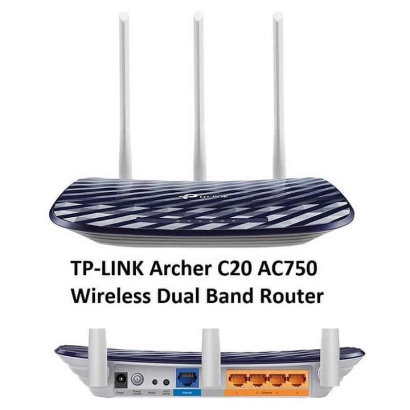 Bộ Định Tuyến Băng Tần Kép Không Dây Tp-link Archer C20 Ac750