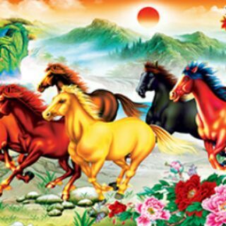 Tranh đá mã đáo thành công 77536