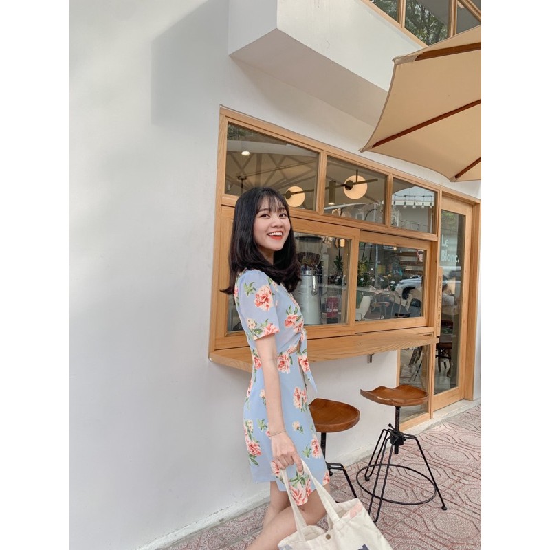 [Mã SKAMA06 giảm 8% tối đa 50K đơn 250K] Đầm Rosa chữ A cột nơ trước ngực | BigBuy360 - bigbuy360.vn