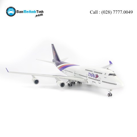 Mô hình máy bay Thai Airways Boeing B747 47cm lắp ráp có đèn Everfly