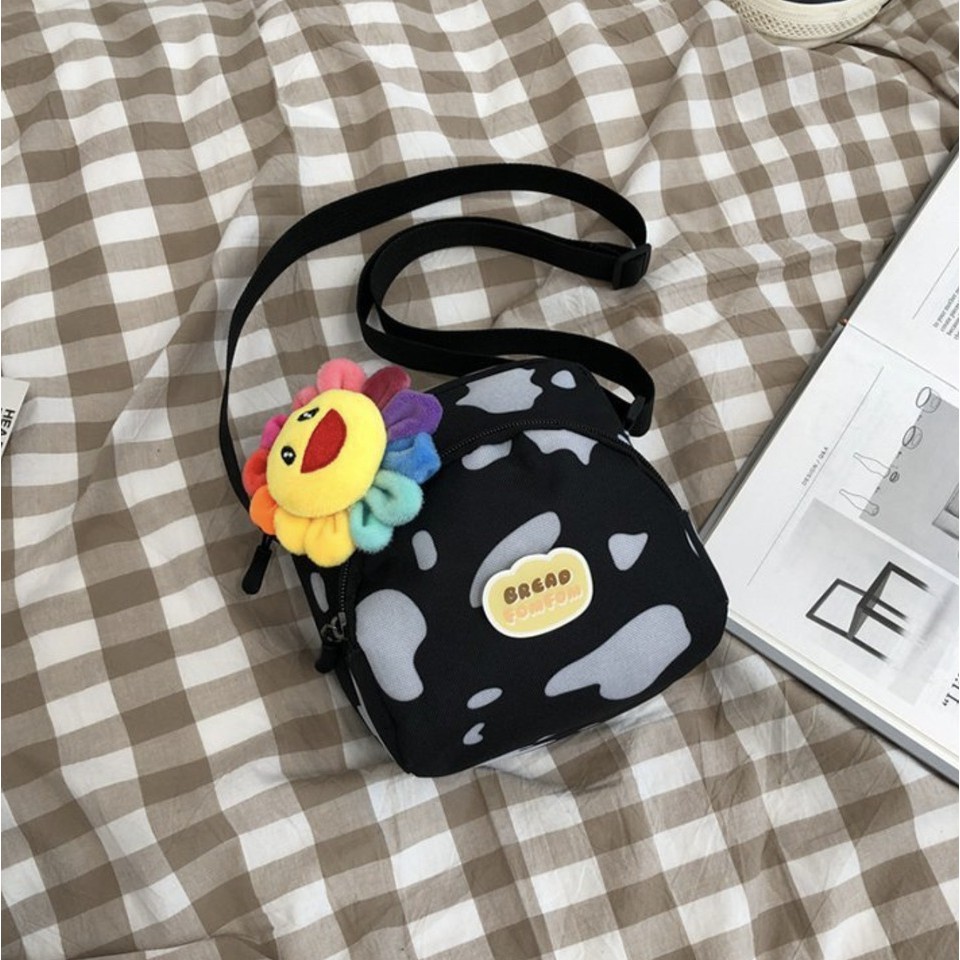 Túi đeo chéo Bò Sữa ulzzang mini bag phong cách Hàn Quốc Không bao gồm gấu bông