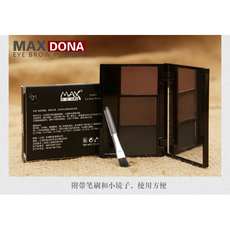 Hộp phấn mắt thiết kế 3 màu chống thấm nước cao cấp | BigBuy360 - bigbuy360.vn