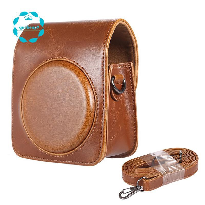 Classic Vintage Compact PU Leather Case Bag for Fujifilm Instax Mini 70 Instant Film Camera with Shoulder Strap brown