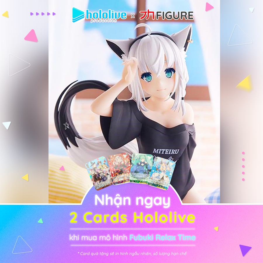 Mô Hình Chính Hãng Anime Hololive, Shirakami Fubuki, Relax Time, Bandai Spirits, Nhật Bản