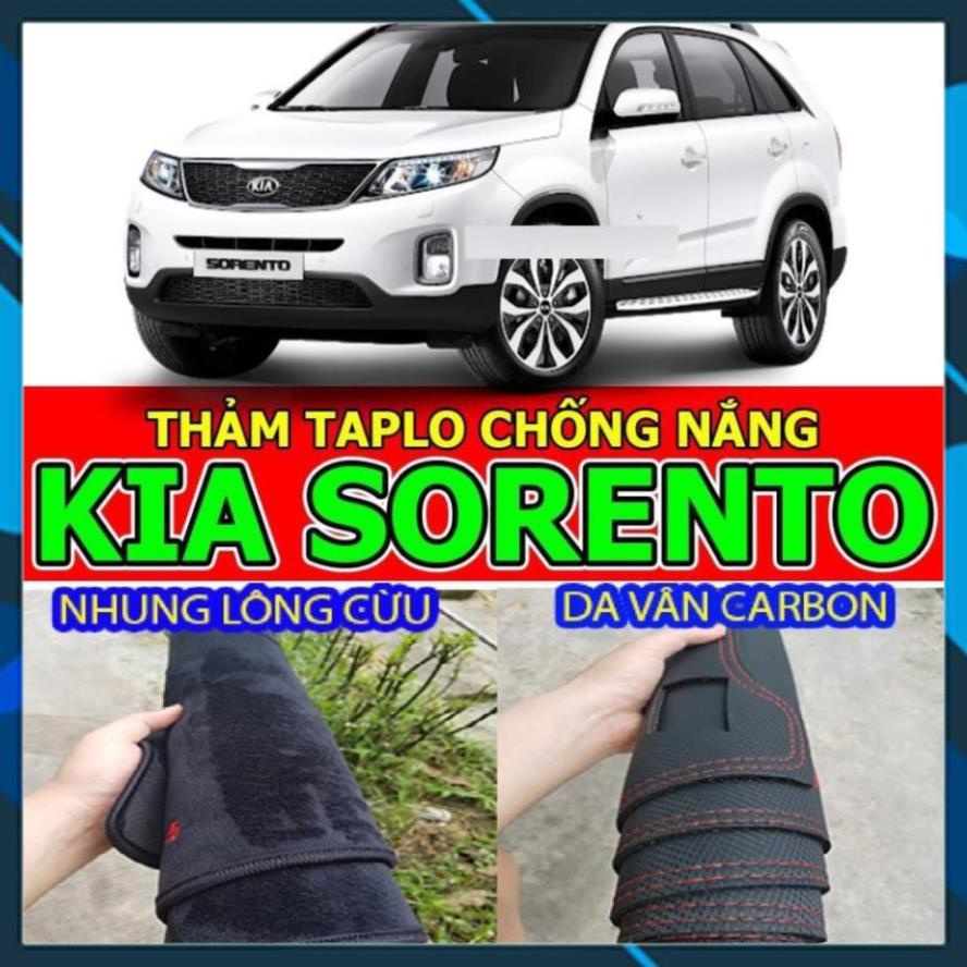 THẢM TAPLO KIA SORENTO LÓT TAPLO XE HƠI CAO CẤP HÀNG 3 LỚP CÓ CHỐNG TRƯỢT BẢO HÀNH 24 THÁNG DA VÂN CARBON NHUNG LÔNG CỪU