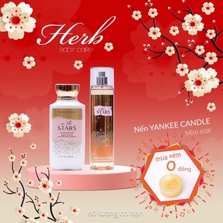 Combo sữa tắm dưỡng ẩm và xịt thơm Bath & Body work mùi gỗ, hổ phách