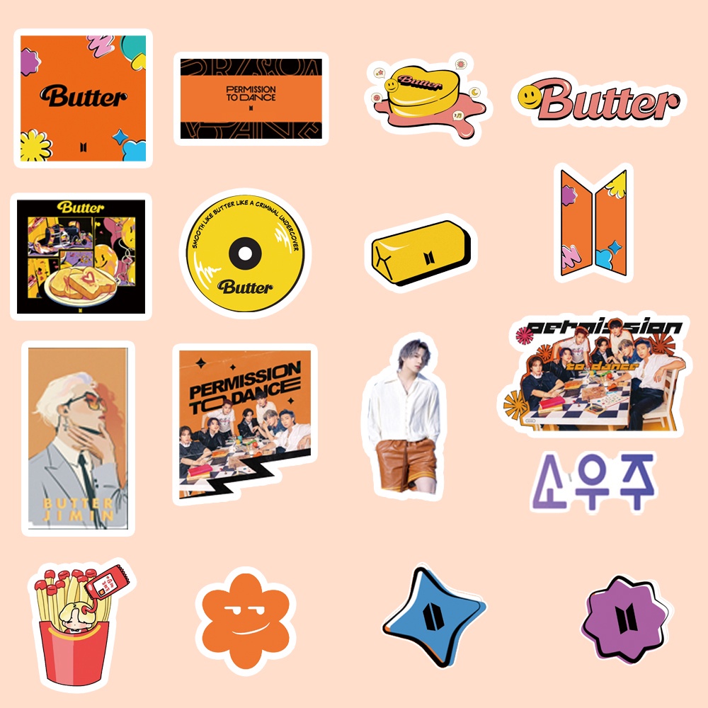 Set 94 Miếng Dán Hình BTS Trang Trí Dễ Thương