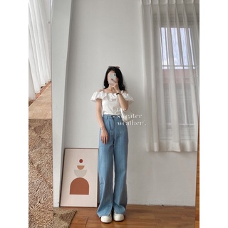 Áo trễ vai trắng thun co dãn ( Ảnh thật )