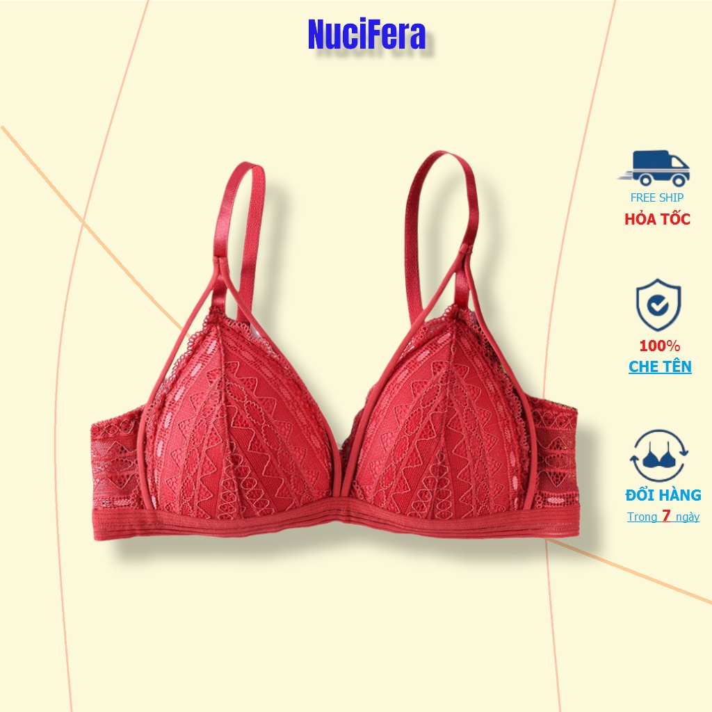 Áo Bralette ren không gọng đệm mỏng chất ren đẹp nhiều màu xinh_NuciFera AL40