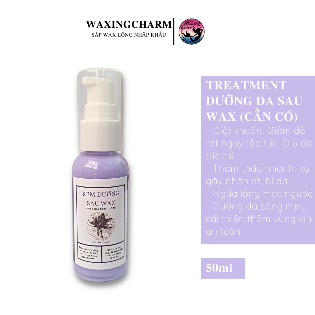 50ml Lotion Jax wax dưỡng da và giảm đau sau wax, giúp sát khuẩn làm se khít lỗ chân lông, lông lên thưa và mờ dần