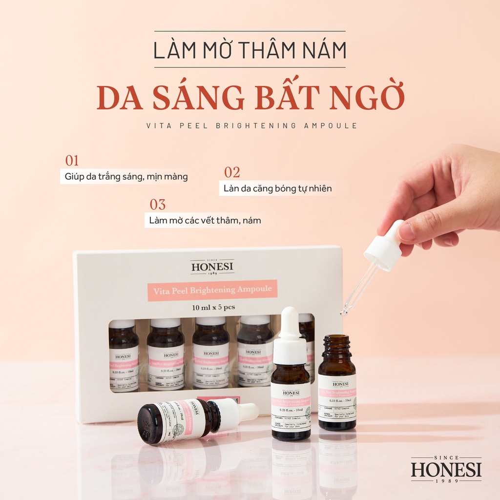 Tinh Chất Ngừa Nám Và Làm Sáng Da HONESI Vita Peel Brightening Ampoule