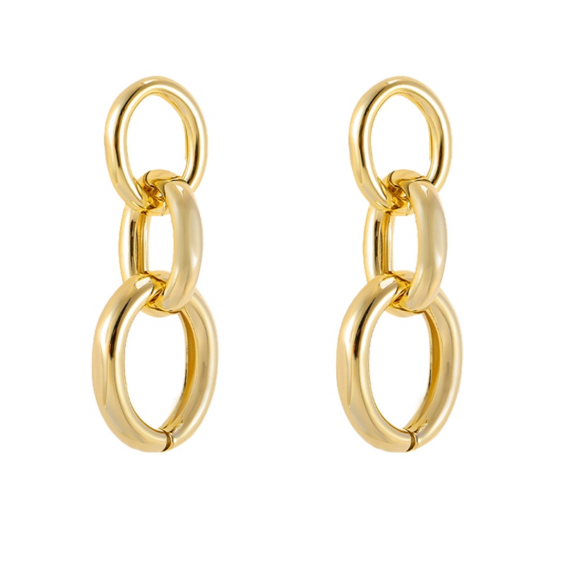 Hoa tai dáng dài thiết kế độc đáo dạng xích