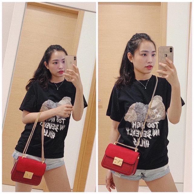 Túi xách đẹp size 18 da lộn