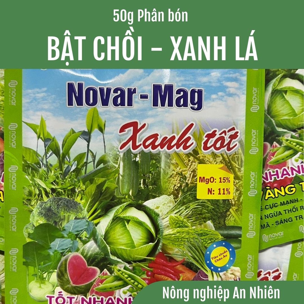 50g Phân bón bật chồi xanh lá Magie Nitrate cho Hoa hồng, Cây cảnh, Rau màu