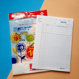 Giấy kiểm tra cấp 1 Hồng Hà