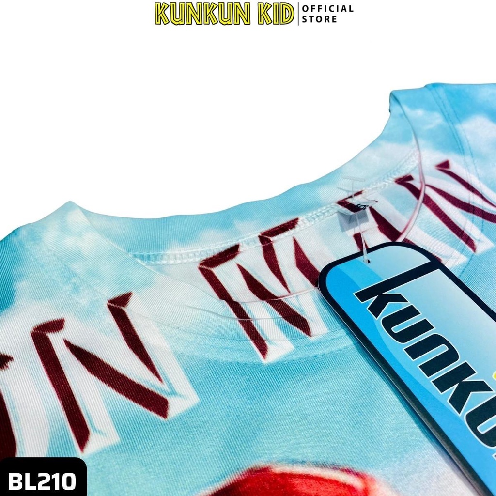 Bộ ba lỗ bé trai thun lạnh in 3d hoạt hình Ironman Kunkun Kid BL210, quần áo trẻ em size đại