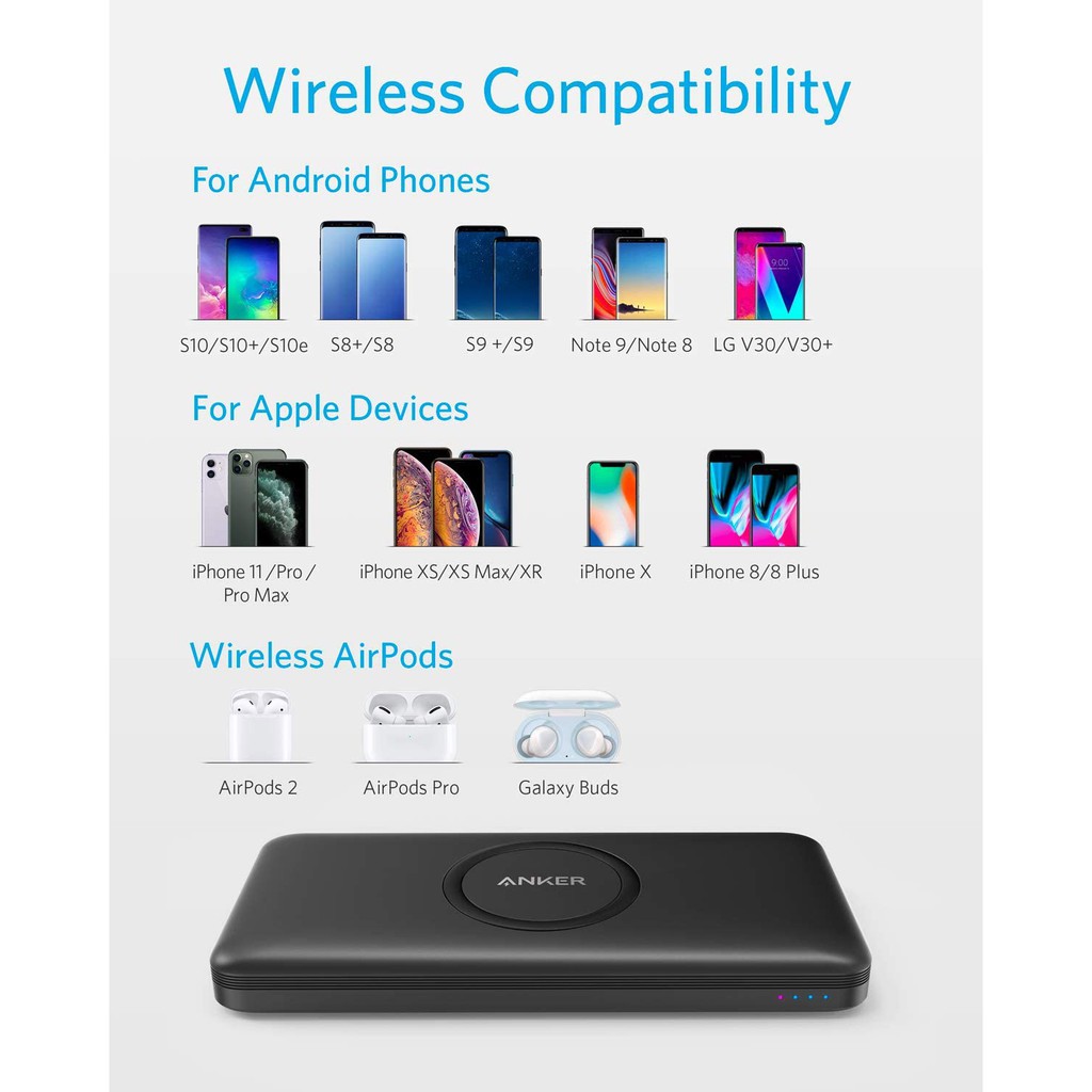 Sạc dự phòng không dây Anker 10.000mah - A1615