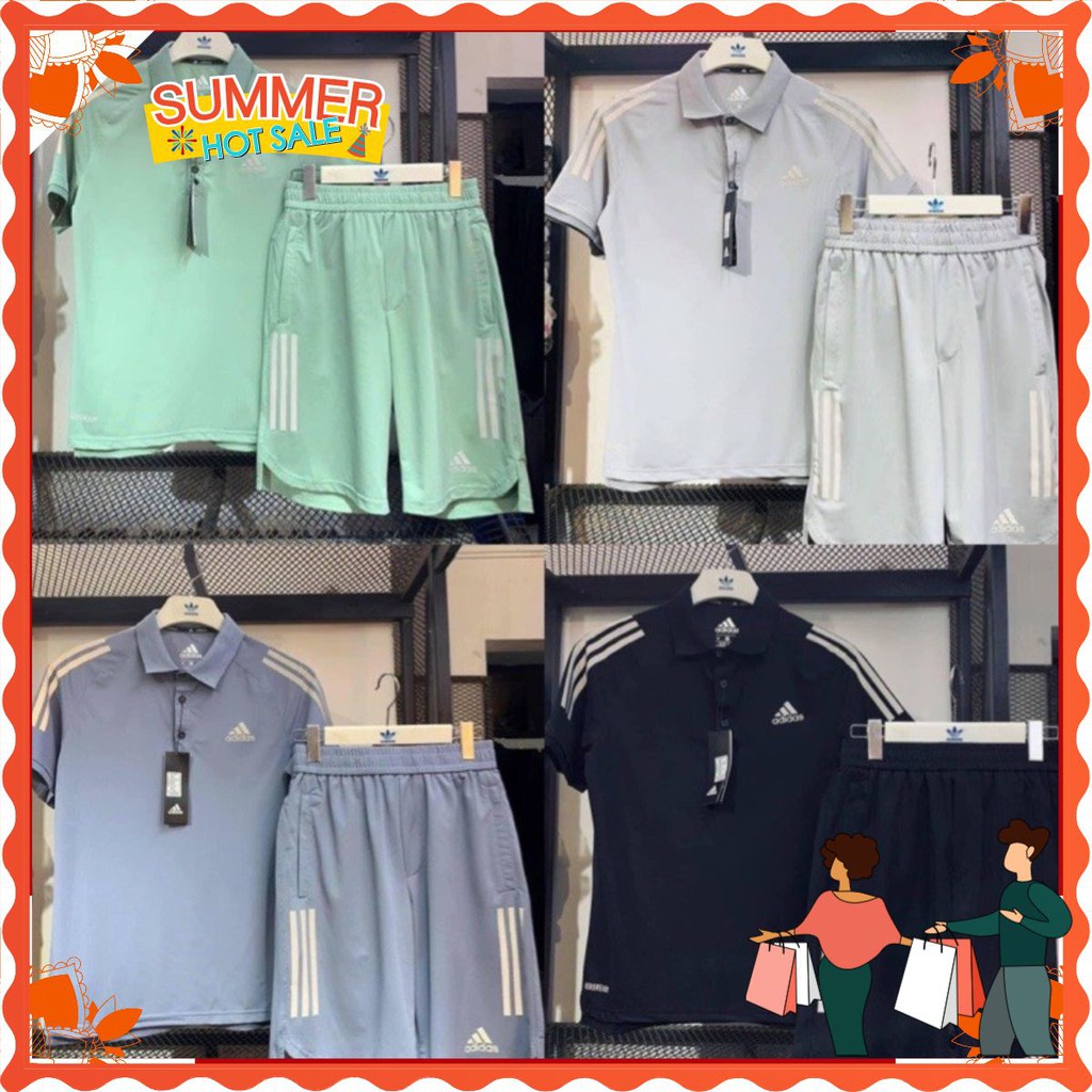 BNA21 BỘ NAM THUN LẠNH DA.S KHUY CỔ ĐỨC