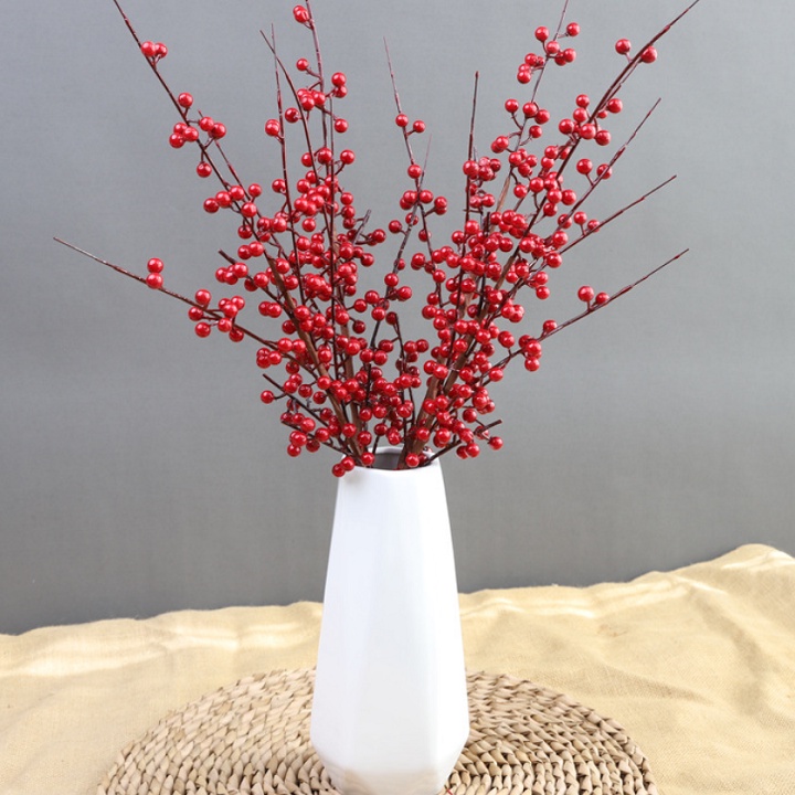 Hoa Giả - 1 Cành Đào Đông giả Havi 80cm 12 nhánh ( loại 1) trang trí nhà cửa tinh tế, sang trọng, quý phát hút tài lộc
