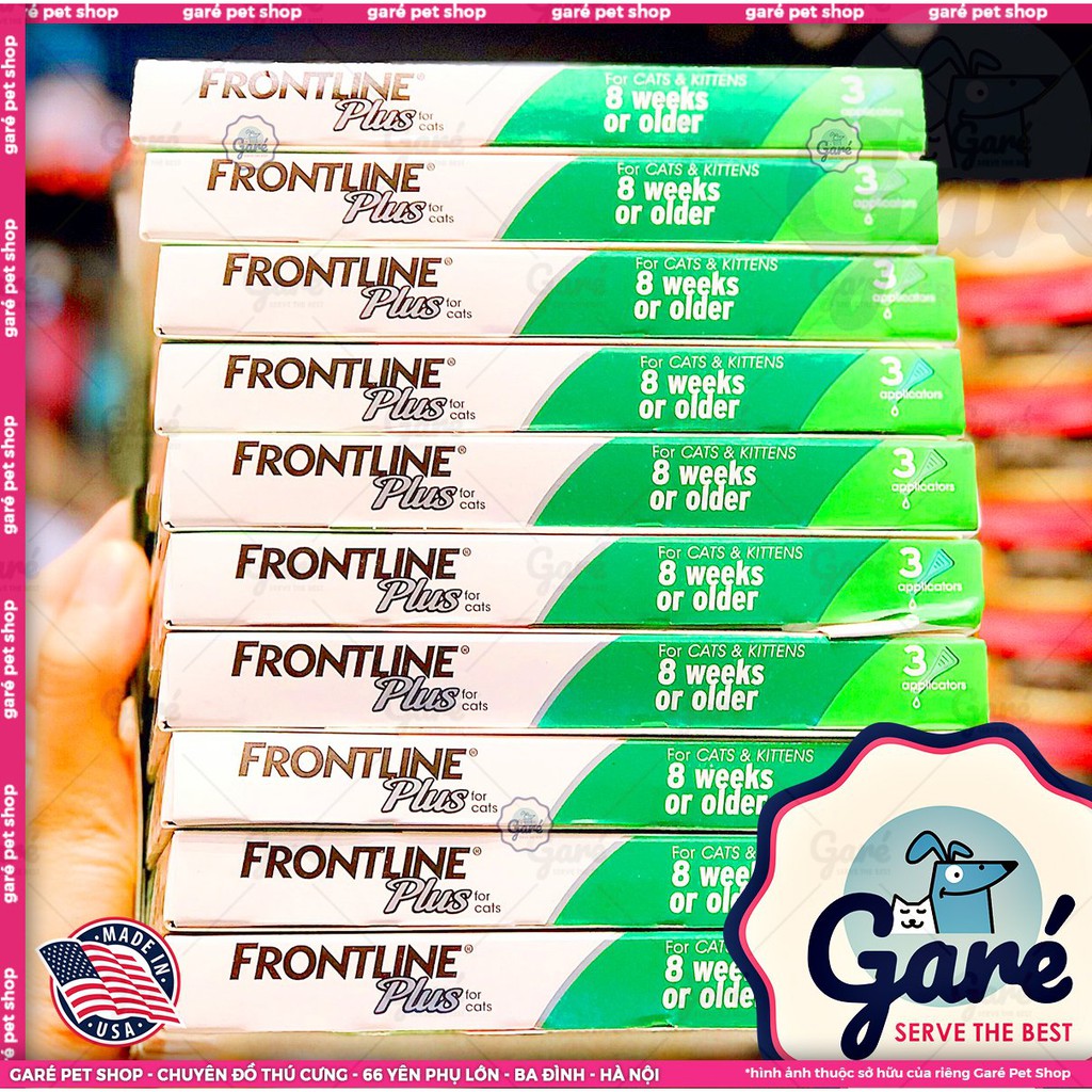 Nhỏ gáy Frontline Plus ngừa ve, rận tác dụng nhanh dành cho Mèo và Mèo con trên 8 tuần tuổi