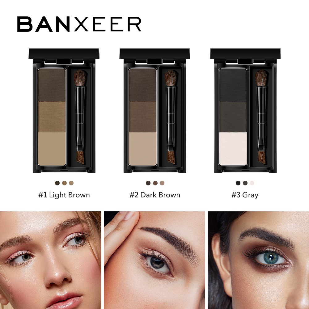 Phấn Kẻ Lông Mày BANXEER 3 Màu Không Thấm Nước Lâu Trôi 28g | BigBuy360 - bigbuy360.vn