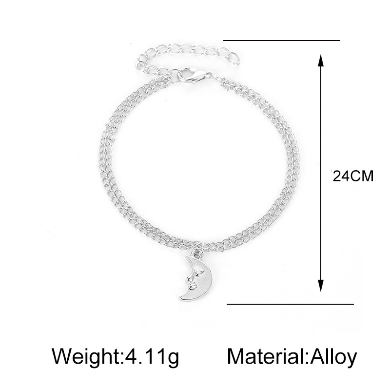 Vòng chân hình mặt trăng xinh xắn cho nữ