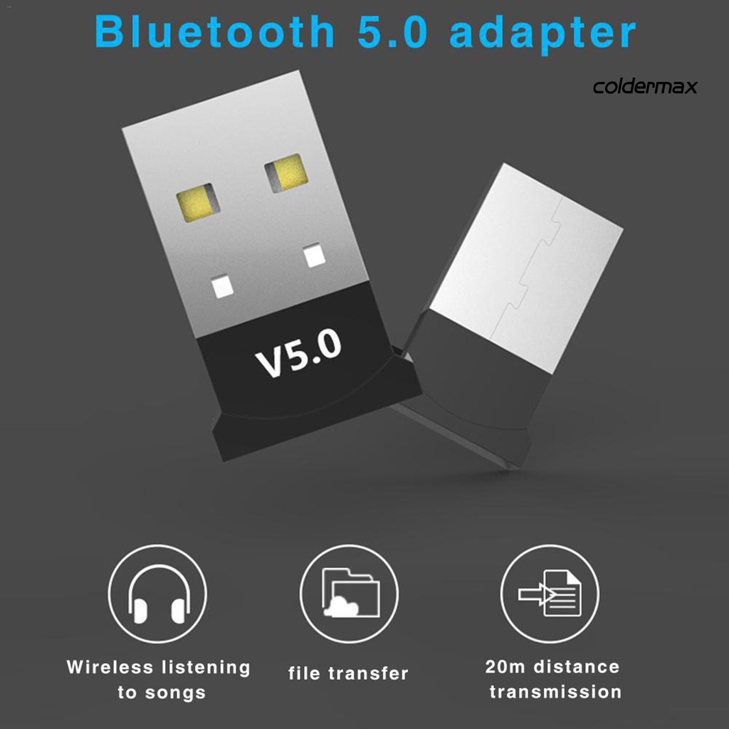 Thiết bị thu phát tín hiệu Bluetooth 5.0 mini cổng USB không dây cho máy tính laptop tai nghe